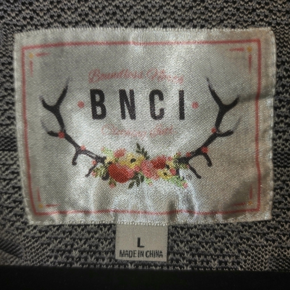 BNCI Boundless North Free Spirit Cardigan Wrap L Jacket White Black - Picture 5 of 9